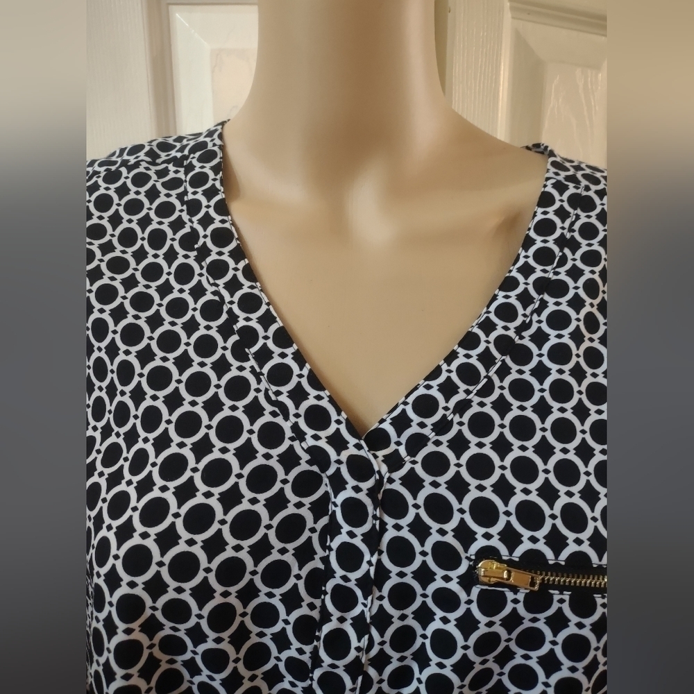 Tacera women's women's size medium long sleeve blouse shirt top - Picture 2 of 8